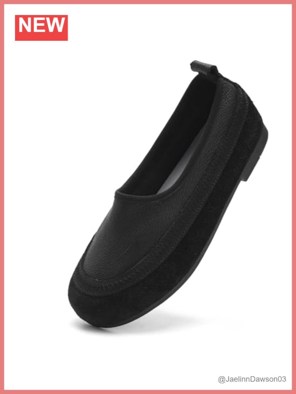 Women's Cow Leather Slip On Loafers - Comfortable Low Heel Walking Flats